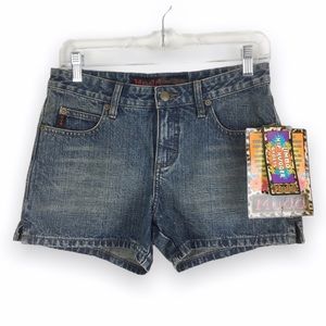 VTG Y2K Vintage Deadstock NWT NEW Mudd Limbo Hip Hugger Denim Jean Shorts Size 3